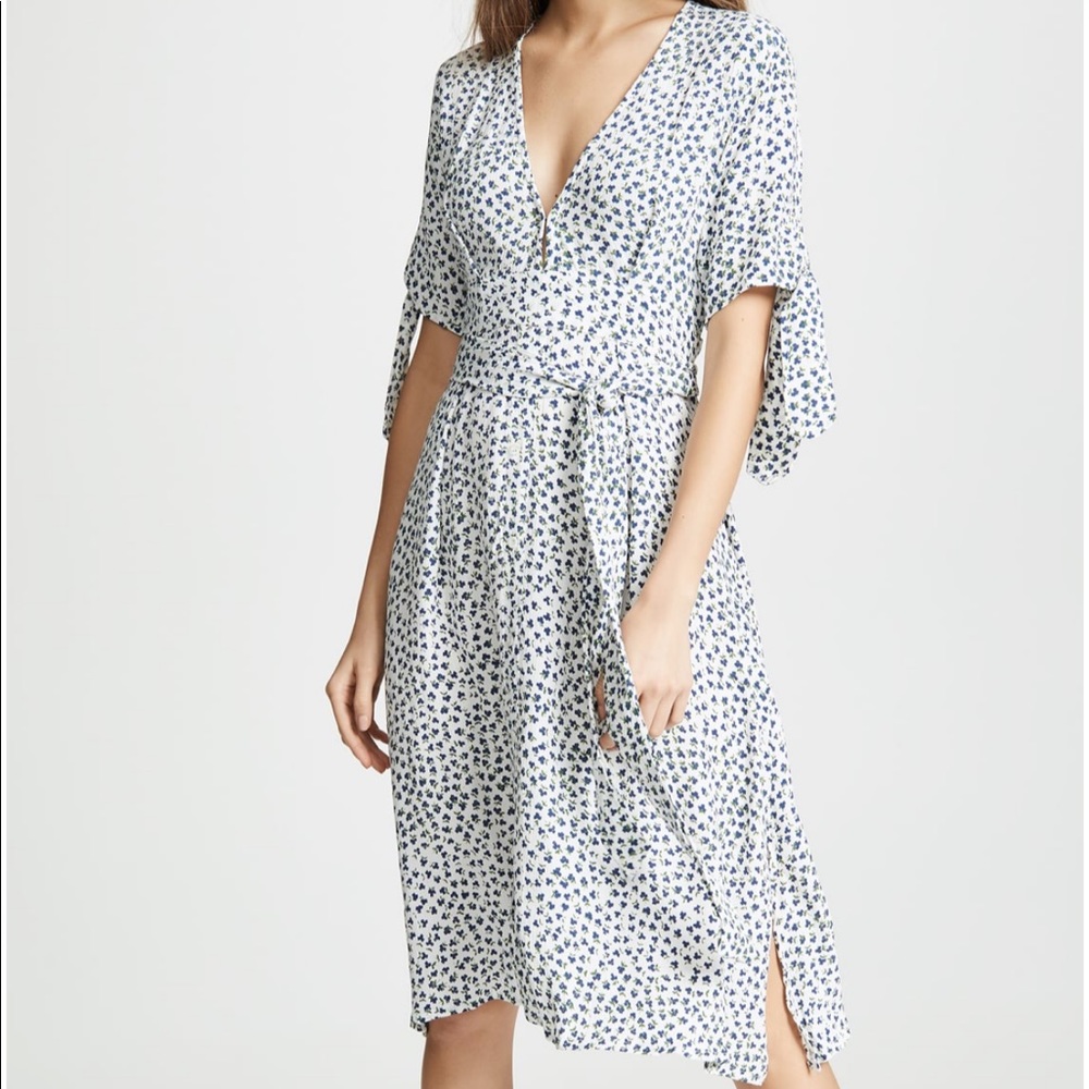 FAITHFULL THE BRAND Nina Midi Dress, S